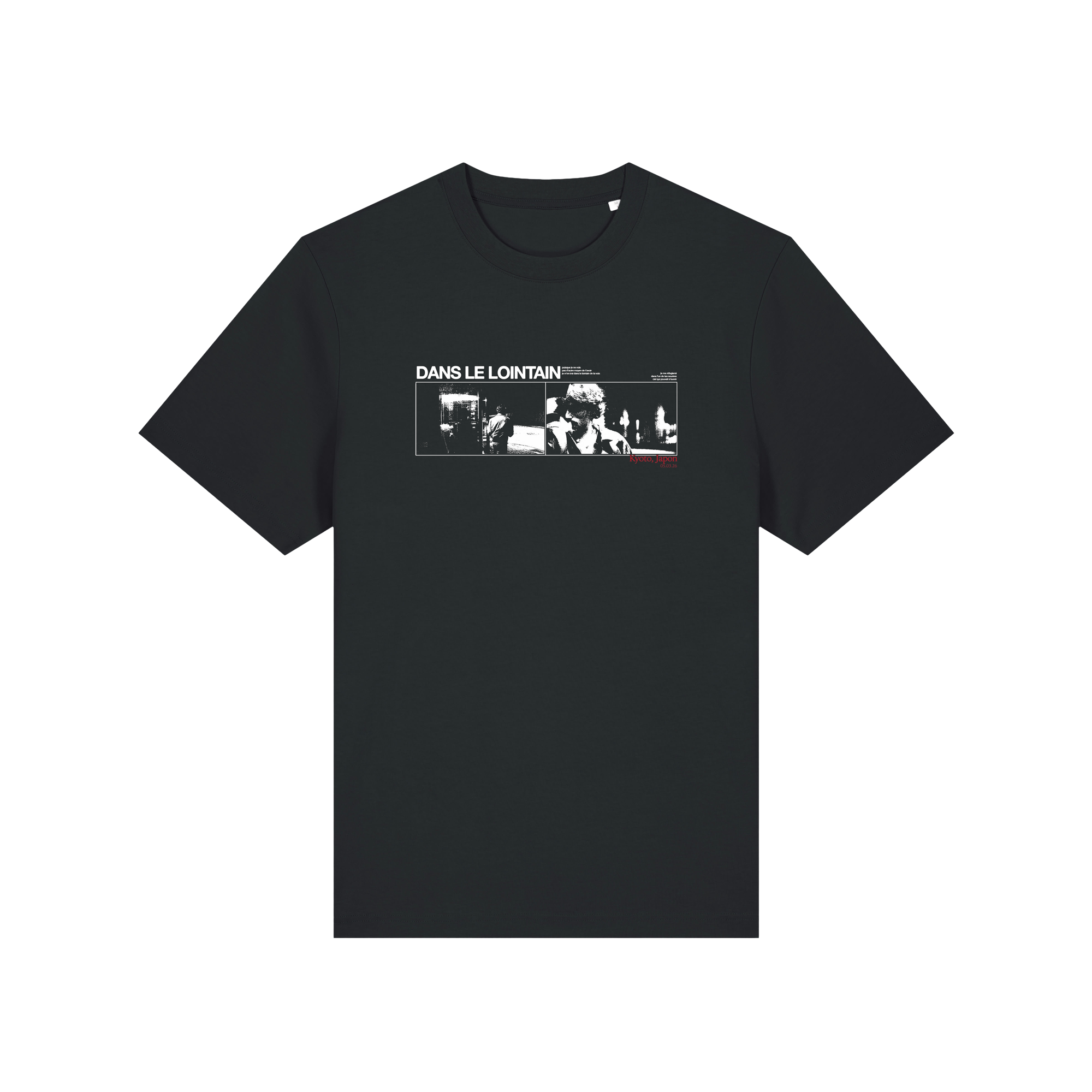 DANS LE LOINTAIN — T-shirt noir unisexe