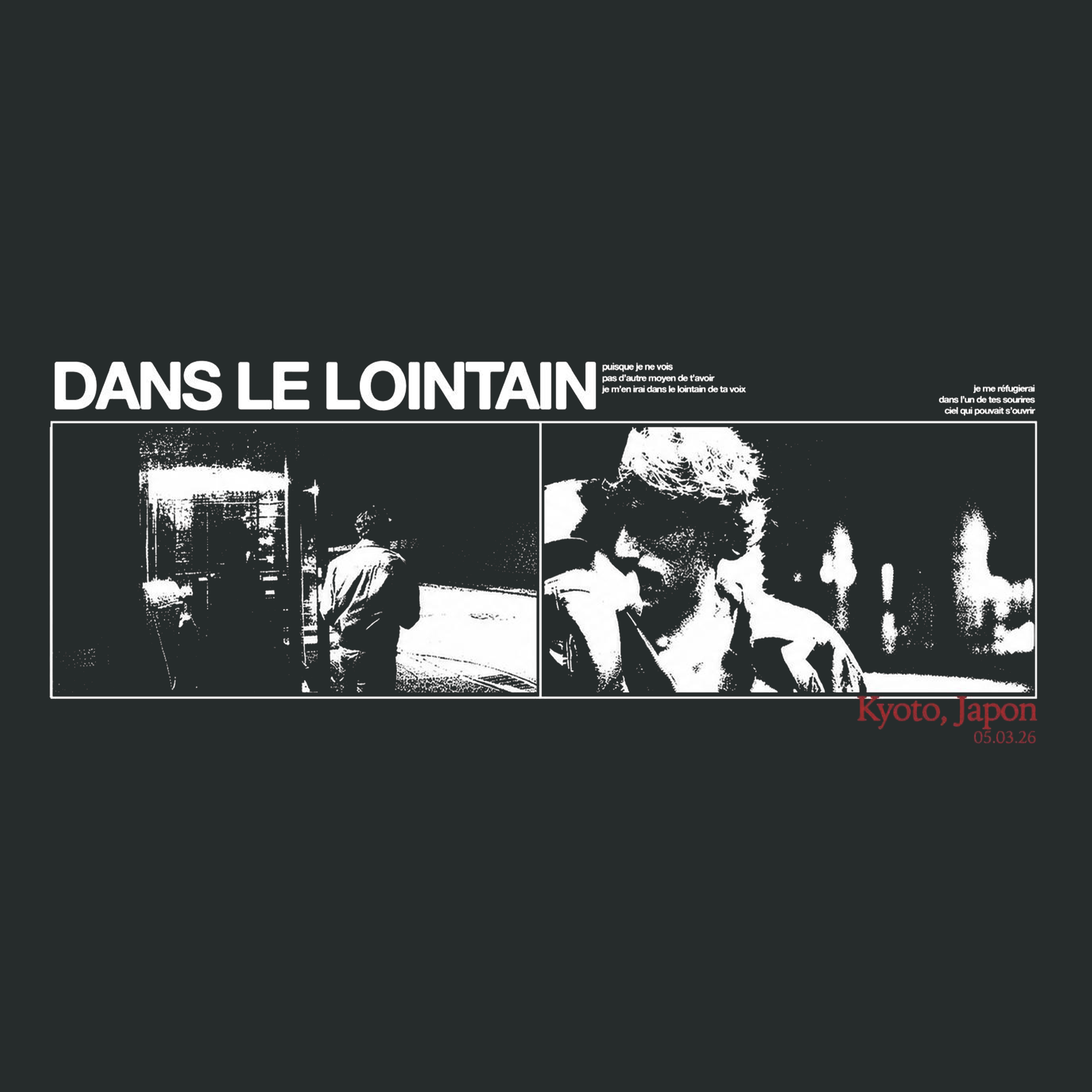DANS LE LOINTAIN — T-shirt noir unisexe